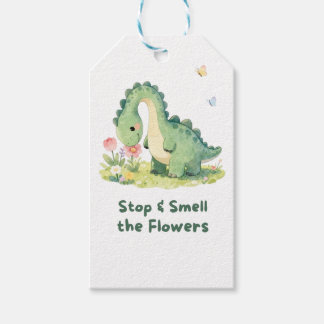 Étiquettes de Cadeau Dinosaure Mignon – Arrêtez et