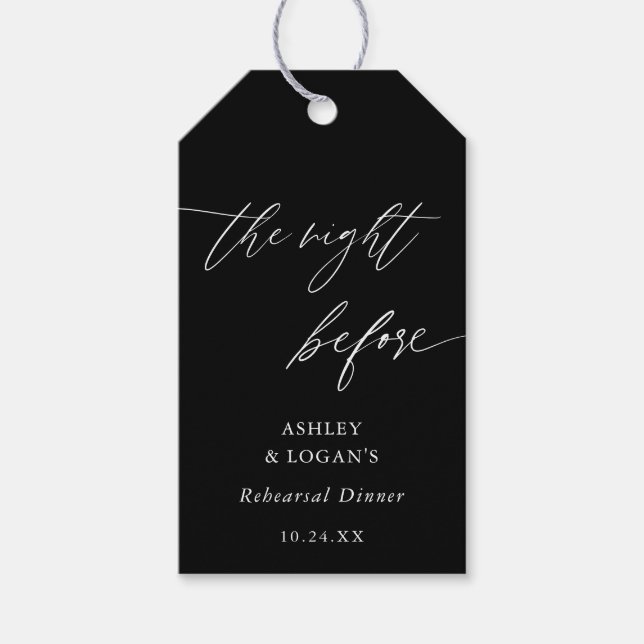 Étiquettes de Cadeau La Nuit Avant le Dîner de Rép (Devant)