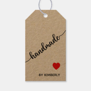Étiquettes de cadeau minimalistes fabriquées avec