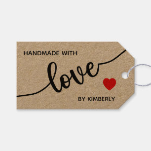 Étiquettes de cadeau minimalistes fabriquées avec