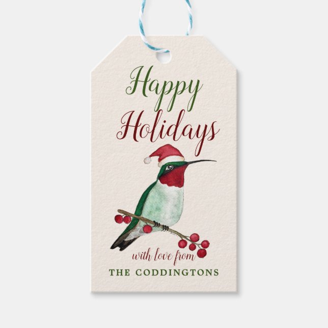 Étiquettes de cadeau personnalisées Kraft Joyeuses (Devant)