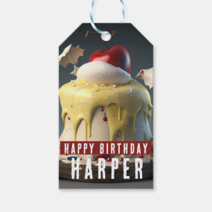 Étiquettes de cadeau personnalisées pour gâteau Sn