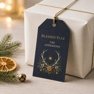 Étiquettes de cadeau personnalisées pour un Yule b