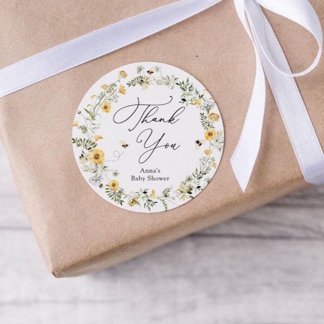 Étiquettes de cadeau pour Baby Shower Abeille et F (Créateur téléchargé)