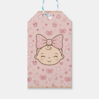 Étiquettes de cadeau pour baby shower fille