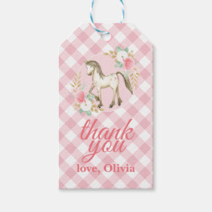 Étiquettes de cadeaux de fête d'anniversaire flora