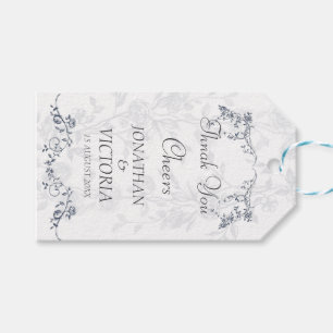 Étiquettes de cadeaux de fête de mariage florales