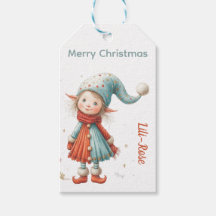 Étiquettes de cadeaux de lutin personnalisées | No