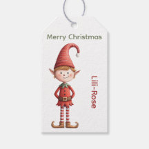 Étiquettes de cadeaux de lutin personnalisées | No
