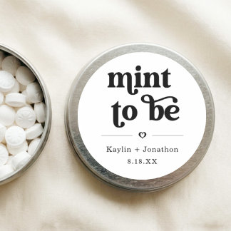 Étiquettes de cadeaux de mariage « Mint to Be » po