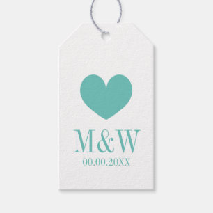 Étiquettes de cadeaux de mariage personnalisées bl