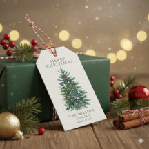 Étiquettes de cadeaux de Noël festives pour l'emba