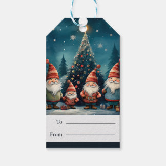 Étiquettes de cadeaux de Noël festives pour offrir