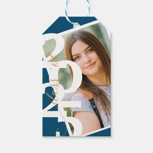 Étiquettes de cadeaux de remise de diplôme photo d (Devant)
