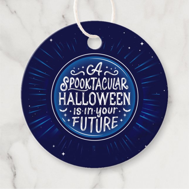 Étiquettes de cadeaux d'Halloween parloculaire (Devant)