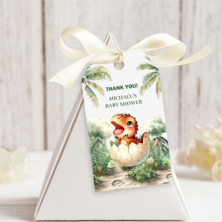 Étiquettes de cadeaux pour Baby Shower Bébé Dino B