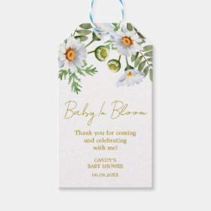 Étiquettes de cadeaux pour Baby Shower Daisy Merci