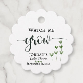Étiquettes de cadeaux pour Baby Shower "Regarde-mo