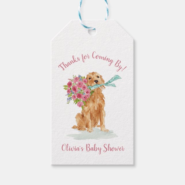Étiquettes de cadeaux pour fête prénatale de bébé  (Devant)