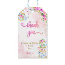 Étiquettes de cadeaux pour thé party mignonnes 