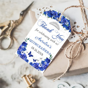 Étiquettes de cadeaux Quinceañera papillons florau
