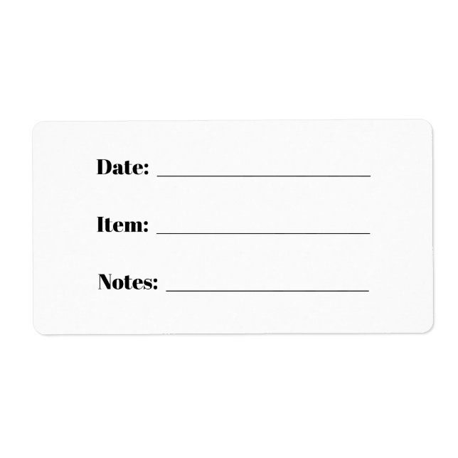 Étiquettes de canne et de stockage alimentaire (Devant)