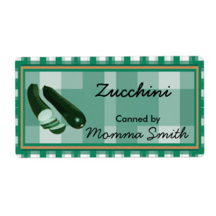 Étiquettes de canne personnalisés de Zucchini