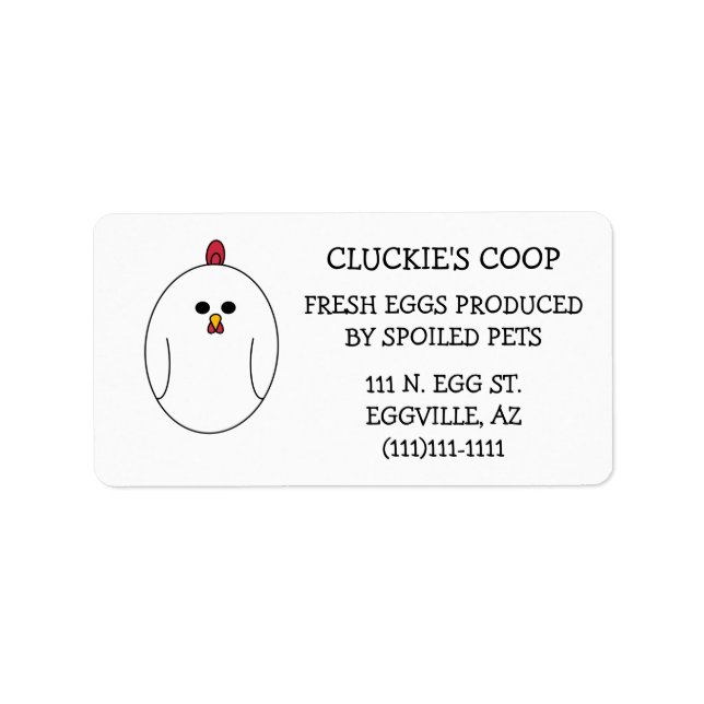 Étiquettes de carton d'oeuf (Devant)