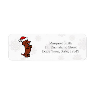 Étiquettes de casquette de Père Noël de Noël d
