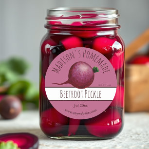 Étiquettes de chiche à la betterave maison