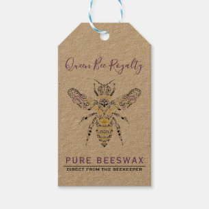Étiquettes de cire d'abeille faits maison personna