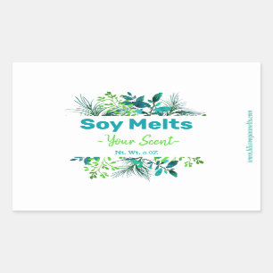 Étiquettes De Cire De Soja Vert Et Bleu