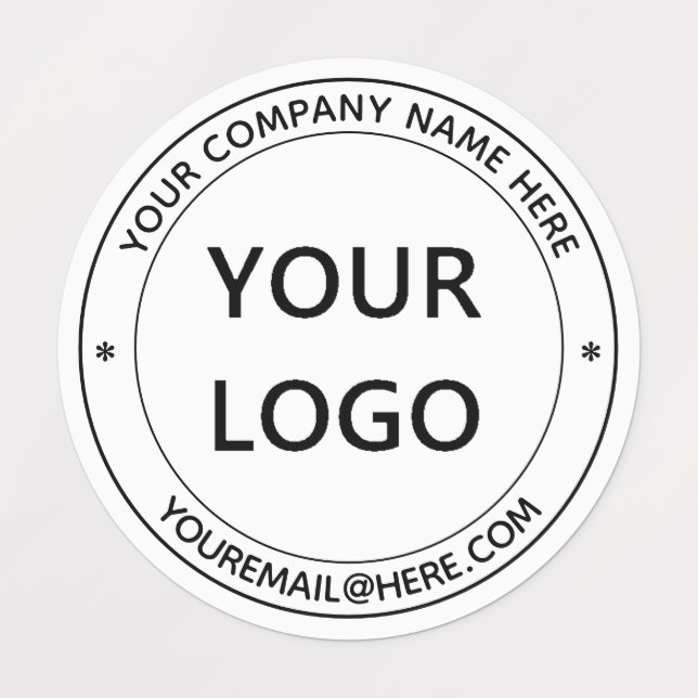Étiquettes de commerce avec texte de logo marqué (Design 1)