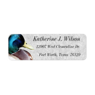 Étiquettes de courrier personnel Mallard Drake