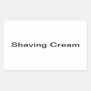 Étiquettes de crème de rasage/
