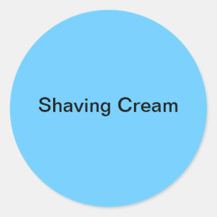 Étiquettes de crème de rasage/