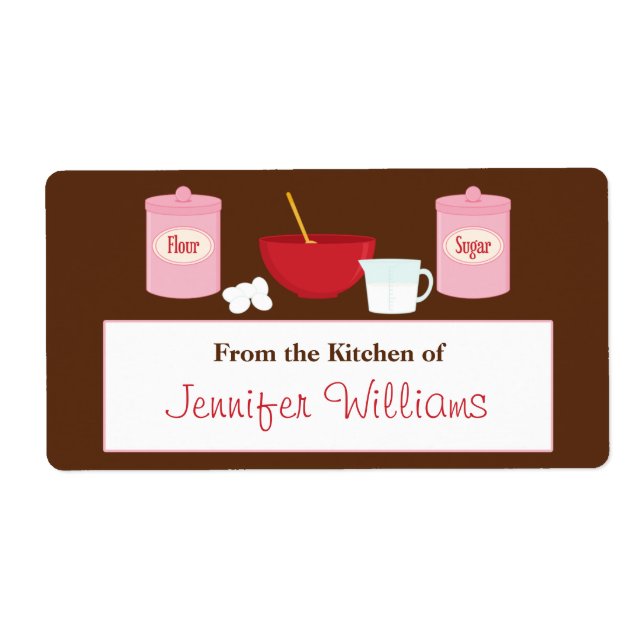 Étiquettes de cuisine personnalisés (Devant)