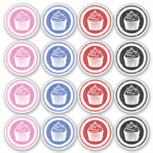 Étiquettes de cupcakes rustiques