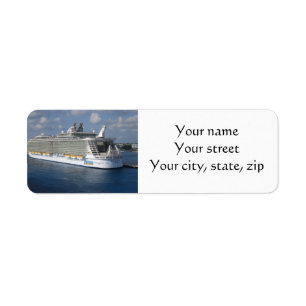 Étiquettes de expédition de bateau de croisière
