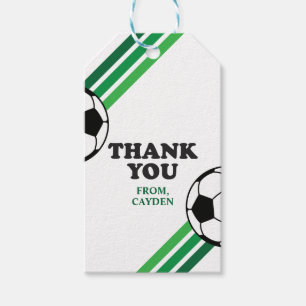Étiquettes de faveur d'anniversaire de football à 