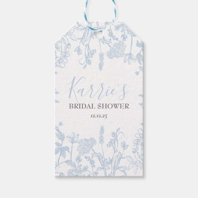 Étiquettes de faveur de Baby Shower de mariage flo (Devant)