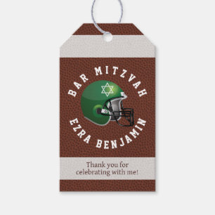 Étiquettes de faveur de Bar Mitzvah de football am