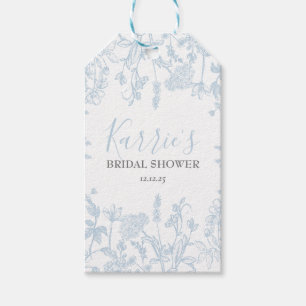 Étiquettes de faveur de douche nuptiale à motif fl