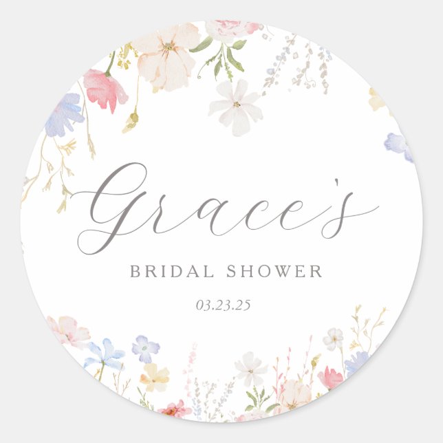 Étiquettes de faveur de la douche de mariage Love  (Devant)
