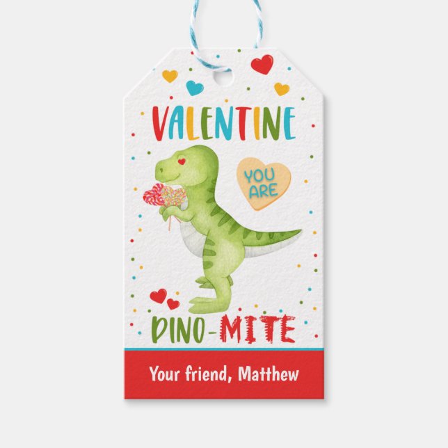 Étiquettes de faveur de la Saint-Valentin pour la  (Devant)