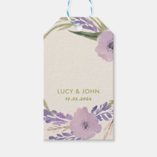 Étiquettes de Faveur de Mariage Couronne Florale V