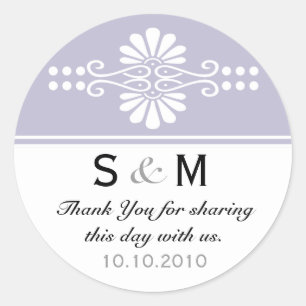 Étiquettes de faveur de mariage de monogramme de