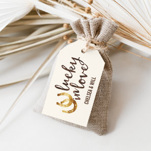 Étiquettes de faveur de mariage en forme de fer à