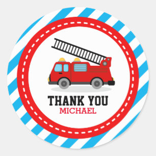 Étiquettes de faveur de Merci de partie de camion