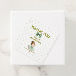 Étiquettes de Faveur de Petite Princesse Vert Ment